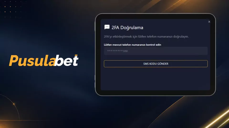 Pusulabet 2FA doğrulama ekranı
