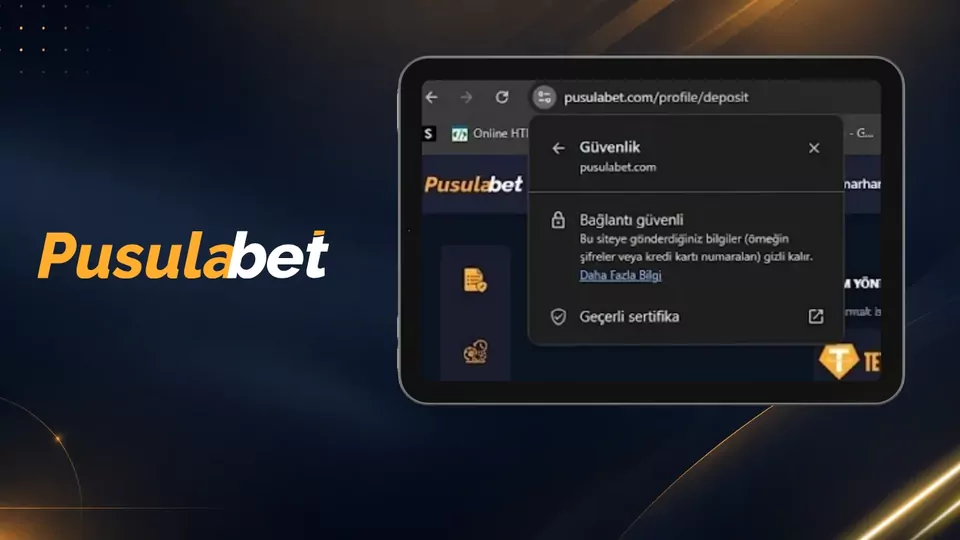 pusulabet.com geçerli sertifika görünümü